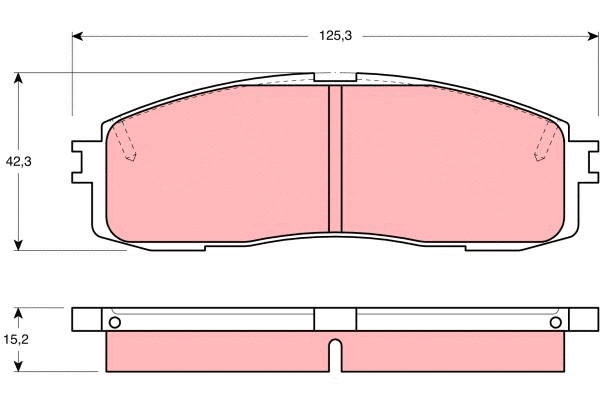 Brake Pad Set, disc brake (GDB872)