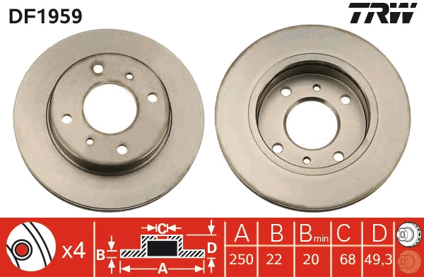 Brake Disc (DF1959)