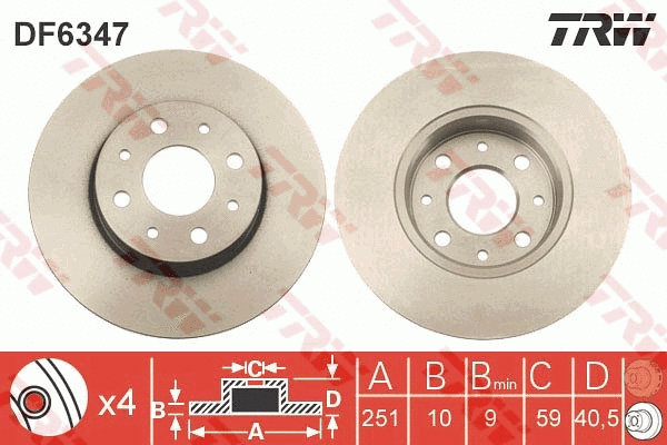 Brake Disc (DF6347)