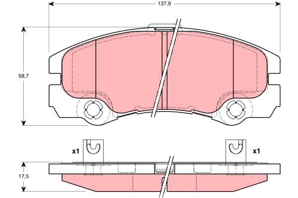 Brake Pad Set, disc brake (GDB1436)
