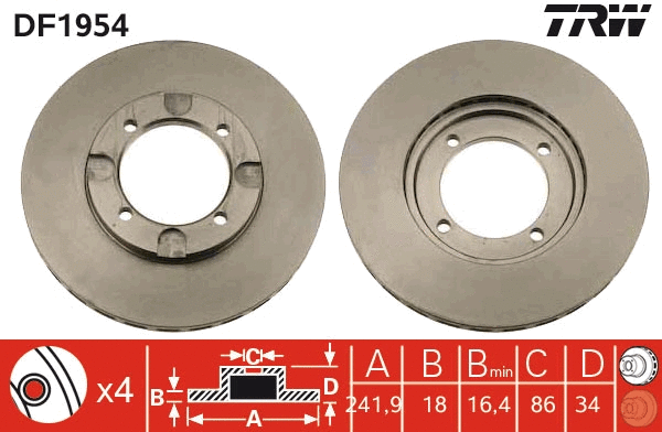 Brake Disc (DF1954)