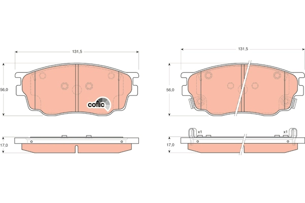 Brake Pad Set, disc brake (GDB3309AT)