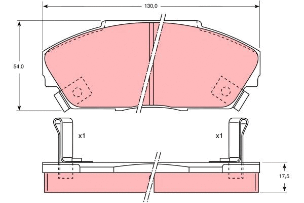Brake Pad Set, disc brake (GDB733)