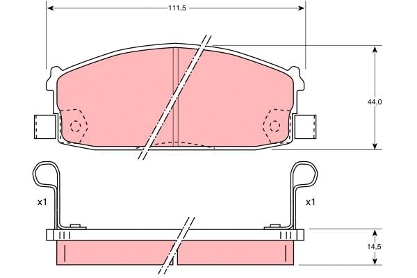 Brake Pad Set, disc brake (GDB1020)