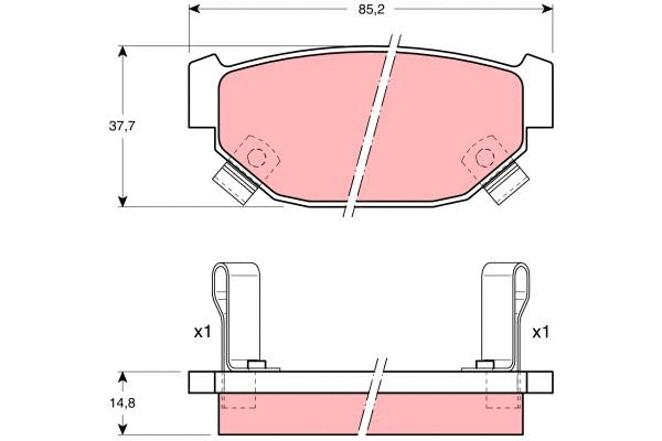 Brake Pad Set, disc brake (GDB381)