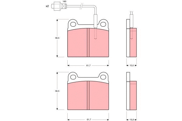 Brake Pad Set, disc brake (GDB240)