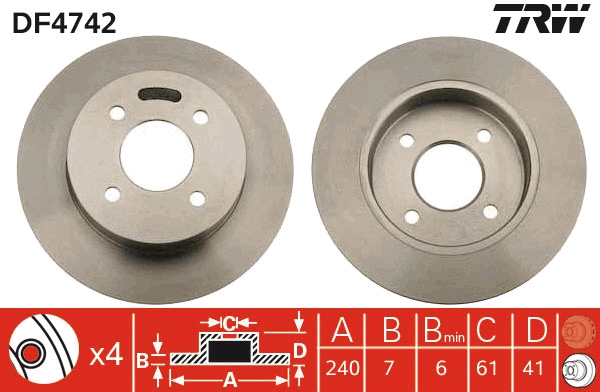 Brake Disc (DF4742)