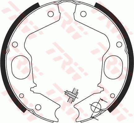Brake Shoe Set, parking brake (GS8695)