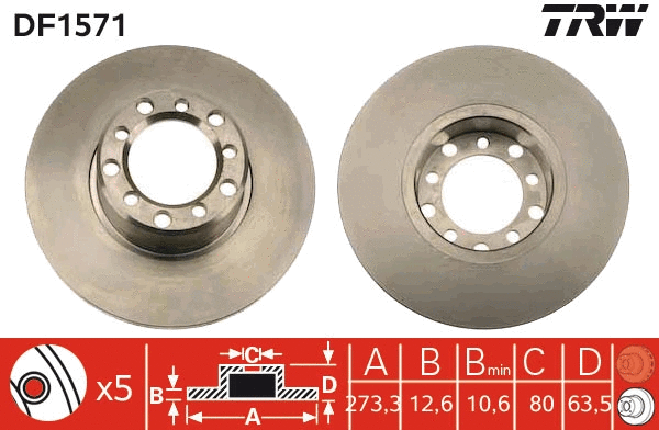 Brake Disc (DF1571)