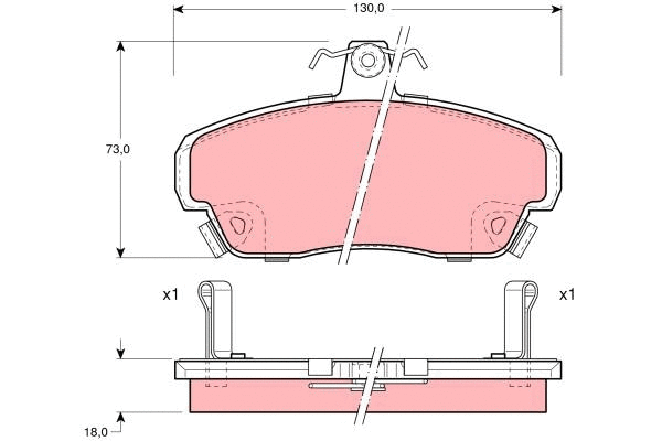 Brake Pad Set, disc brake (GDB1083)