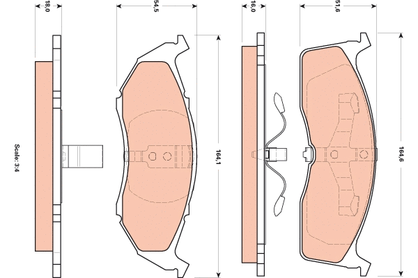 Brake Pad Set, disc brake (GDB4091)