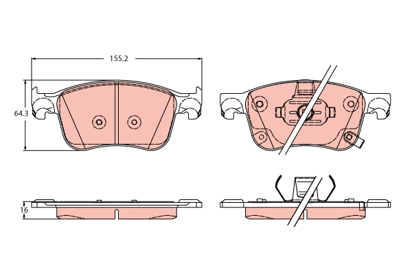Brake Pad Set, disc brake (GDB2342)