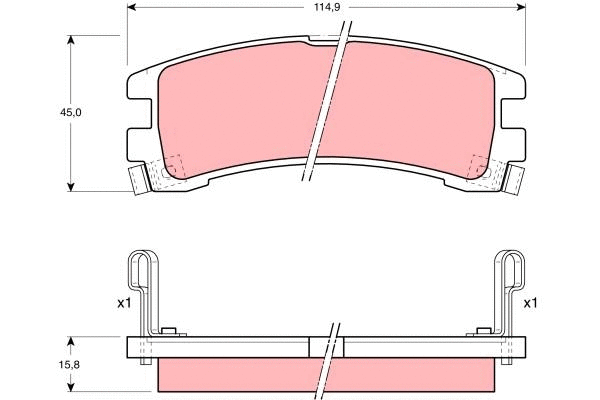 Brake Pad Set, disc brake (GDB1018)