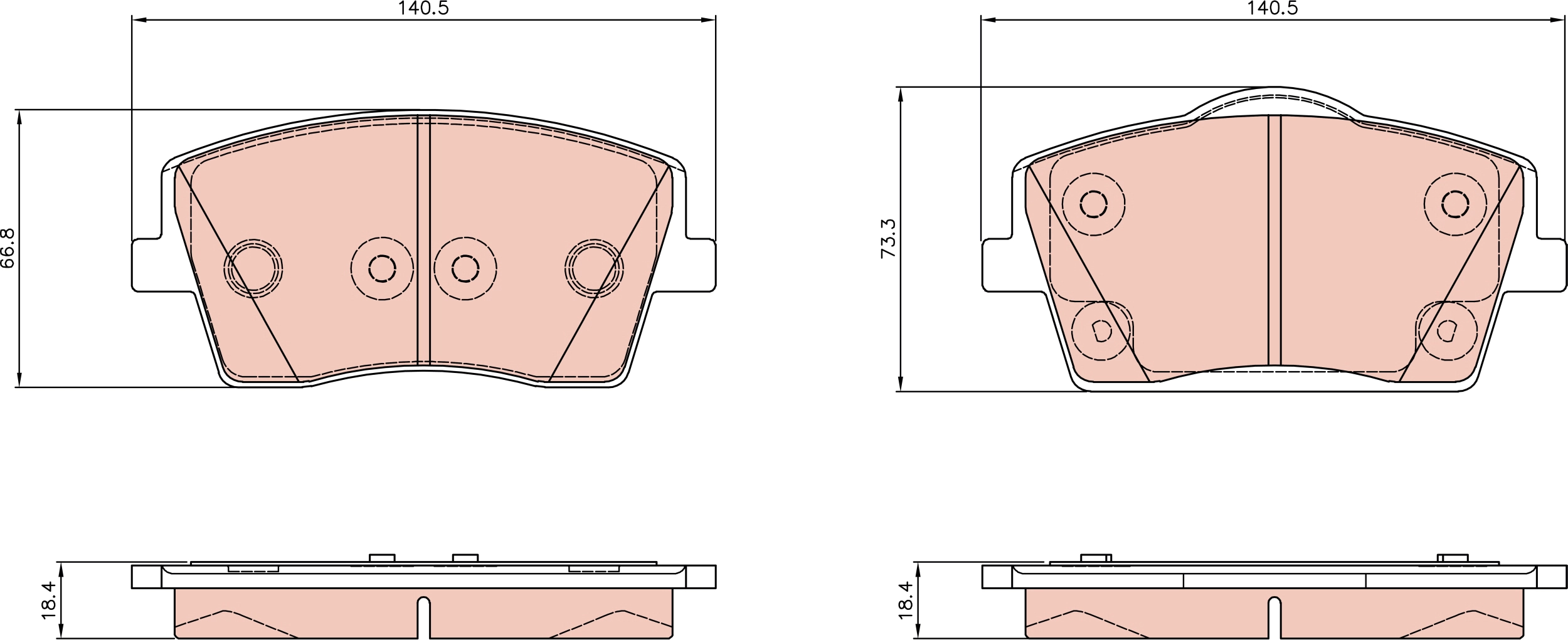 Brake Pad Set, disc brake (GDB8185)