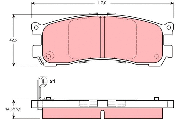 Brake Pad Set, disc brake (GDB3179)