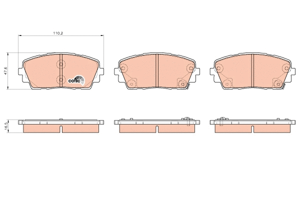 Brake Pad Set, disc brake (GDB3535)