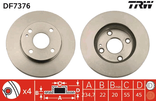 Brake Disc (DF7376)