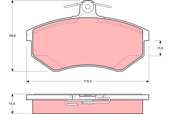 Brake Pad Set, disc brake (GDB854)