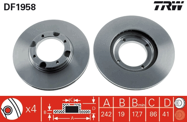 Brake Disc (DF1958)