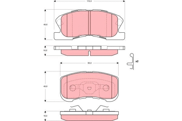 Brake Pad Set, disc brake (GDB3266)