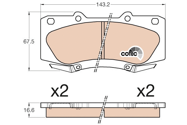 Brake Pad Set, disc brake (GDB3534)