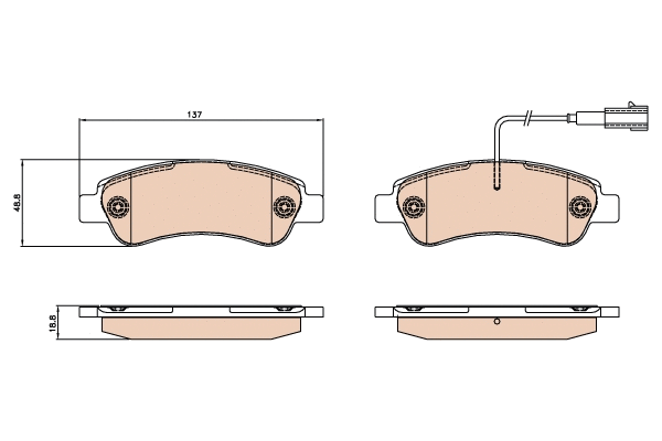 Brake Pad Set, disc brake (GDB2068)