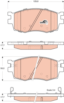 Brake Pad Set, disc brake (GDB3420)