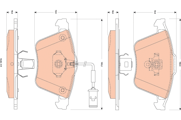 Brake Pad Set, disc brake (GDB1832)