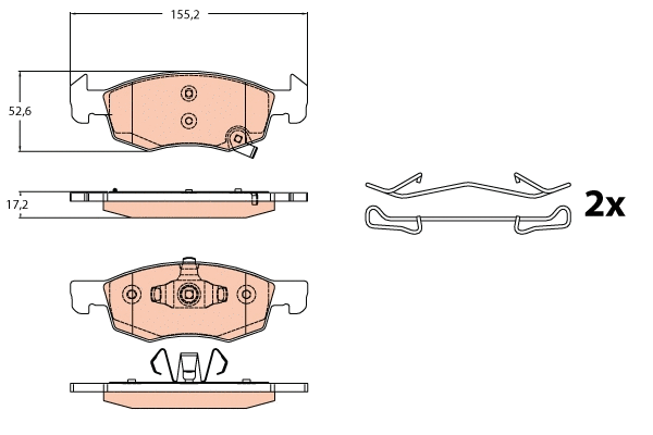 Brake Pad Set, disc brake (GDB2099)