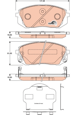Brake Pad Set, disc brake (GDB3461)