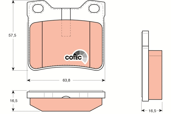 Brake Pad Set, disc brake (GDB1276)