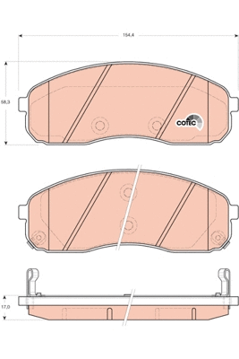 Brake Pad Set, disc brake (GDB3433)