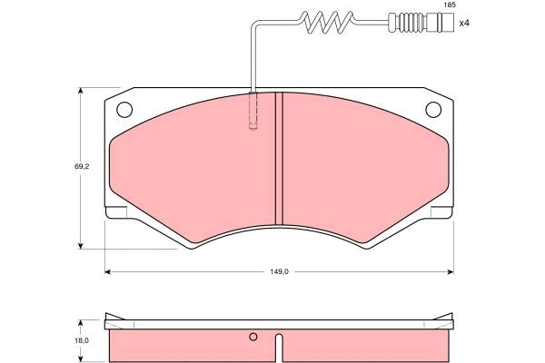 Brake Pad Set, disc brake (GDB1067)