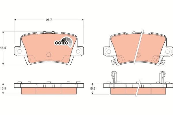 Brake Pad Set, disc brake (GDB3408)