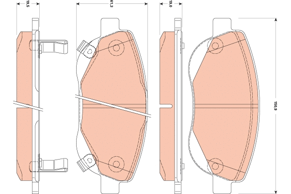 Brake Pad Set, disc brake (GDB3511)
