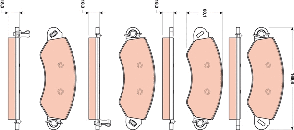 Brake Pad Set, disc brake (GDB1744)
