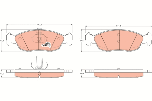 Brake Pad Set, disc brake (GDB1322)