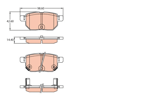 Brake Pad Set, disc brake (GDB3454)