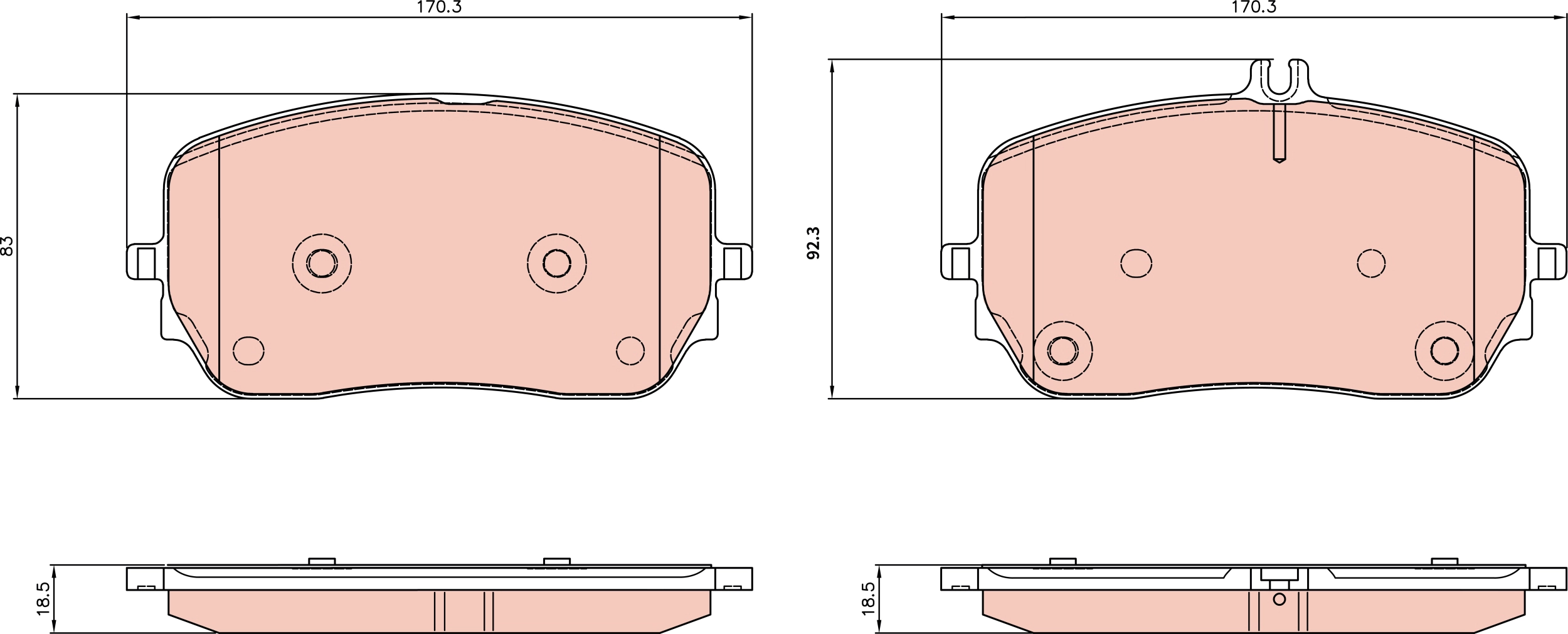 Brake Pad Set, disc brake (GDB8311)