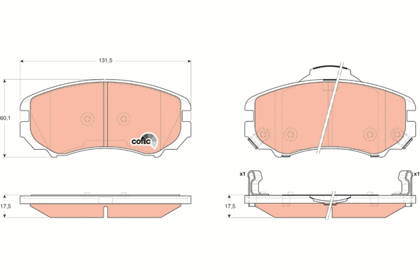 Brake Pad Set, disc brake (GDB3352)