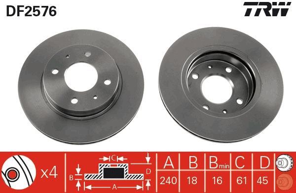 Brake Disc (DF2576)