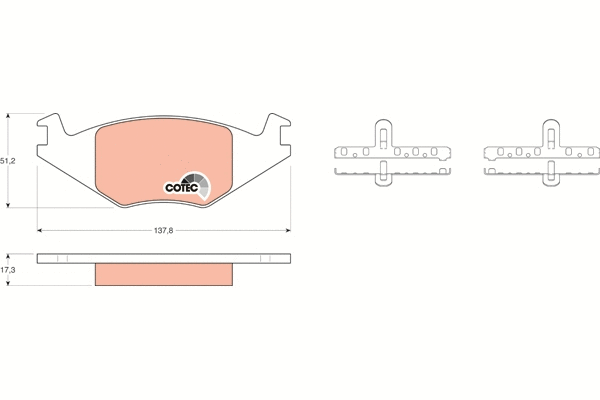 Brake Pad Set, disc brake (GDB463)
