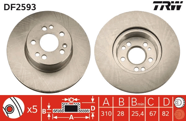 Brake Disc (DF2593)