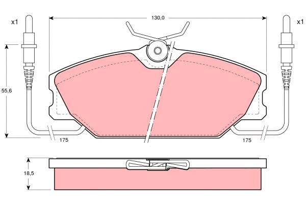Brake Pad Set, disc brake (GDB425)