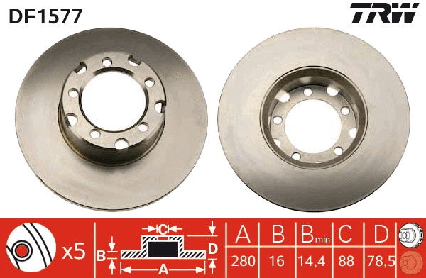 Brake Disc (DF1577)