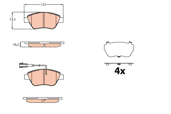 Brake Pad Set, disc brake (GDB2164)
