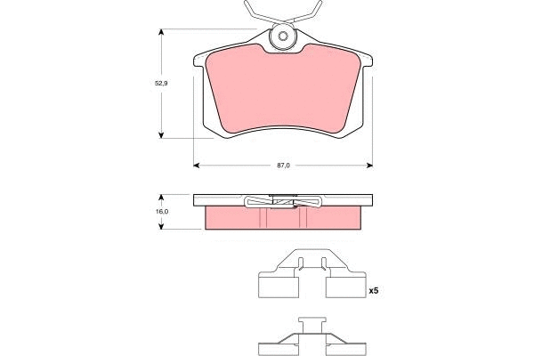 Brake Pad Set, disc brake (GDB1467)