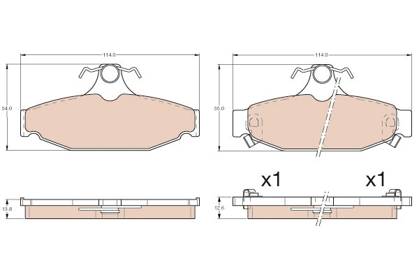 Brake Pad Set, disc brake (GDB4089)