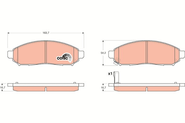 Brake Pad Set, disc brake (GDB3404)