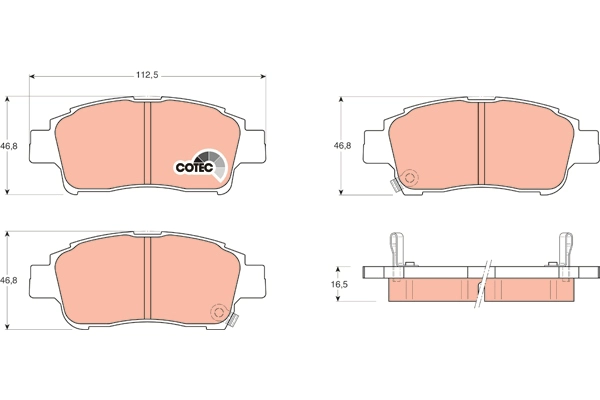 Brake Pad Set, disc brake (GDB3218AT)